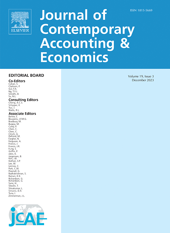 Go to journal home page - Journal of Contemporary Accounting & Economics